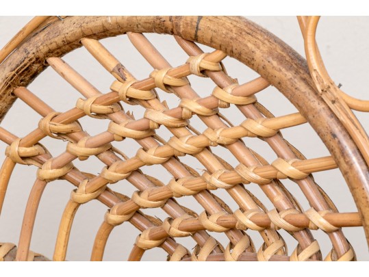 Vintage Child Bamboo Rattan Rocking Chair