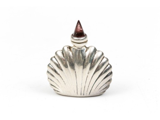 Sterling Perfume Bottles Necklace And Enamel Brooch