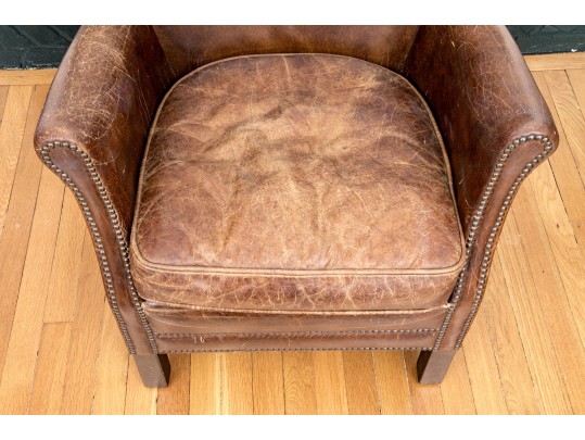 Adorable Children Leather Upholstered Club Chair