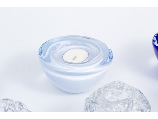 Collection Of 11 Decorative Assorted Makers Crystal & Glass Candle Votives 