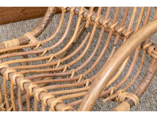 Vintage Child Bamboo Rattan Rocking Chair