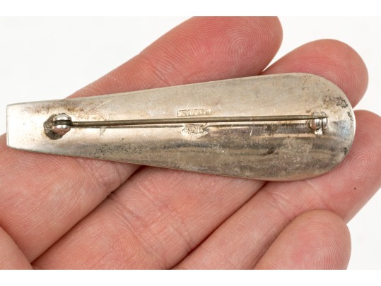 Sterling Perfume Bottles Necklace And Enamel Brooch