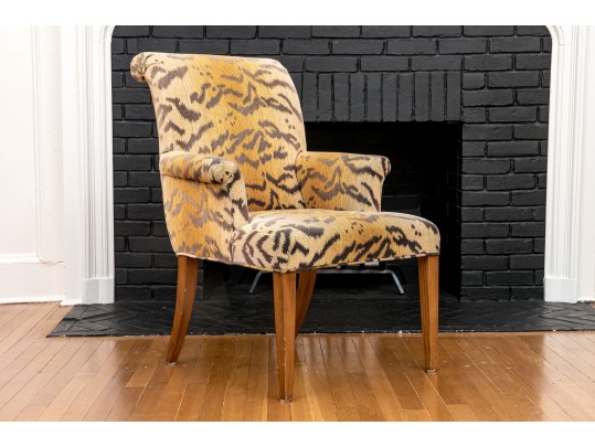Fun Animal Print Upholstered Armchair