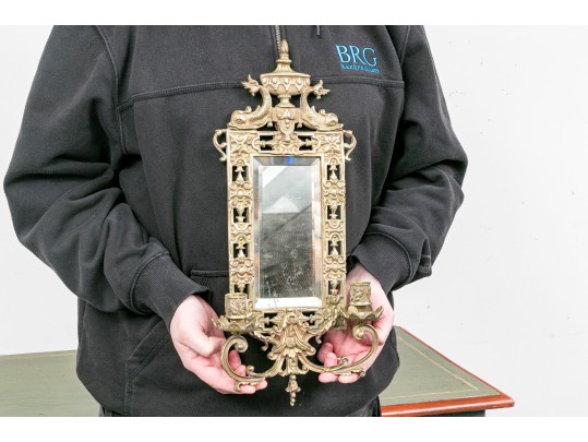 Brass Mirror Two Light Sconce