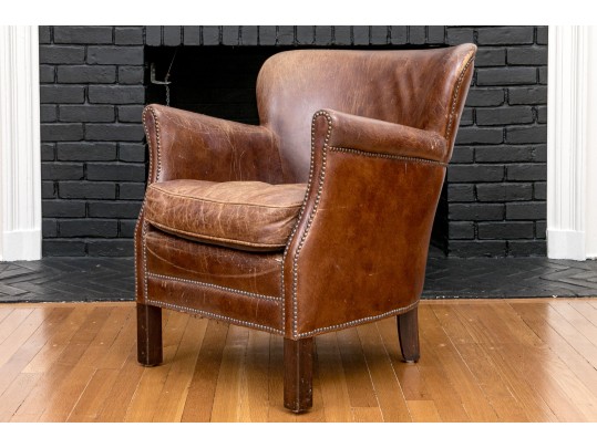 Adorable Children Leather Upholstered Club Chair