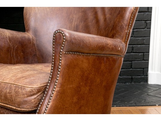 Adorable Children Leather Upholstered Club Chair
