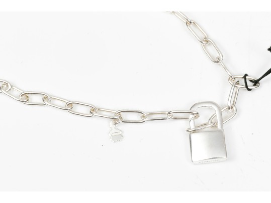 Sterling Perfume Bottles Necklace And Enamel Brooch