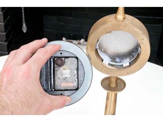 Two Decorative Mantle Clocks With Clock / Barometer