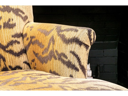 Fun Animal Print Upholstered Armchair