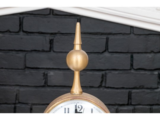 Two Decorative Mantle Clocks With Clock / Barometer