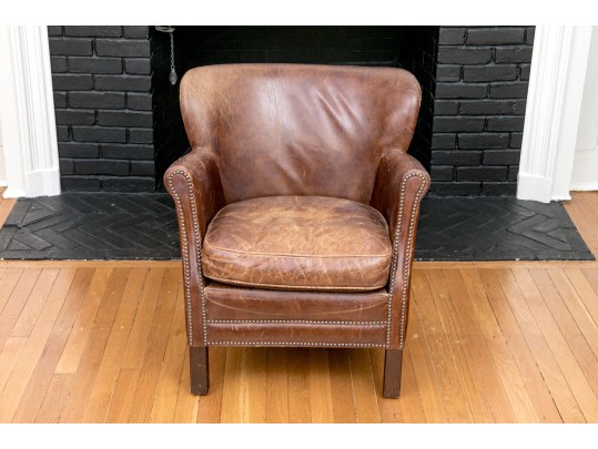 Adorable Children Leather Upholstered Club Chair