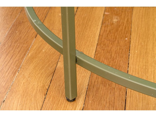 Contemporary Brass Finished Glass Cocktail Table