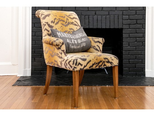 Fun Animal Print Upholstered Armchair