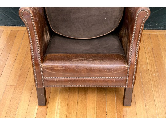 Adorable Children Leather Upholstered Club Chair