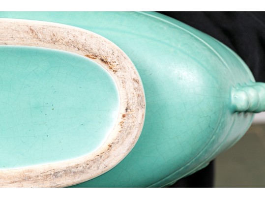 Weller Moulded And Glazed Ceramic Oval Centerpiece