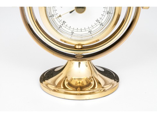 Two Decorative Mantle Clocks With Clock / Barometer