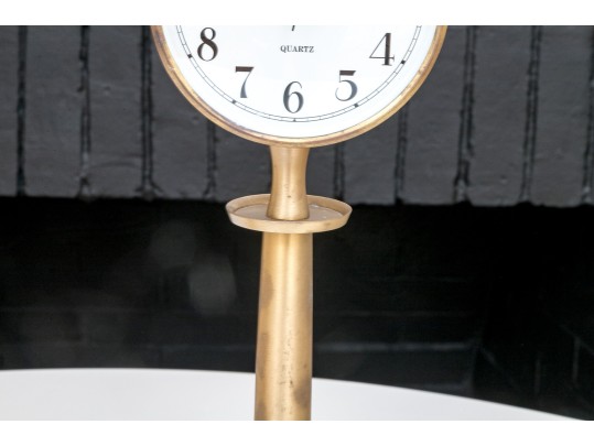 Two Decorative Mantle Clocks With Clock / Barometer