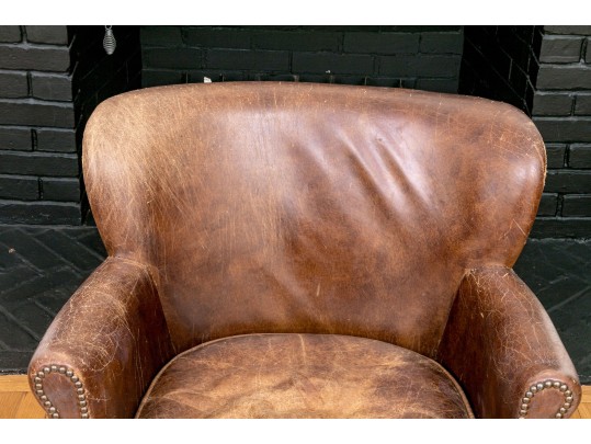 Adorable Children Leather Upholstered Club Chair