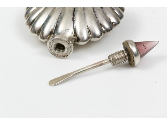 Sterling Perfume Bottles Necklace And Enamel Brooch