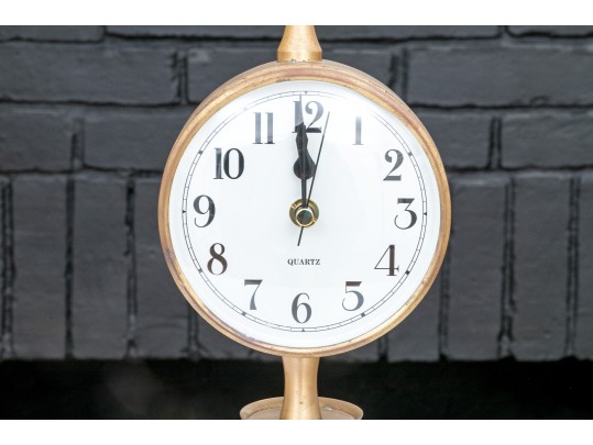 Two Decorative Mantle Clocks With Clock / Barometer