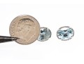 Petite Pale Aquamarine And Diamond 14K White Gold Stud Earrings
