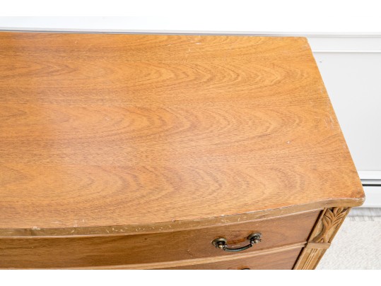 Vintage Two Wood Bow Front Chest