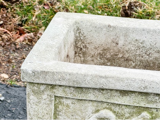 Collection Of Three Square Form Concrete Planters