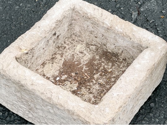 Collection Of Three Square Form Concrete Planters