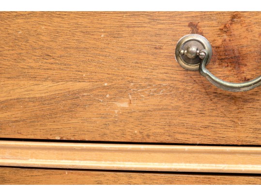 Vintage Two Wood Bow Front Chest