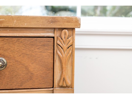 Vintage Two Wood Bow Front Chest