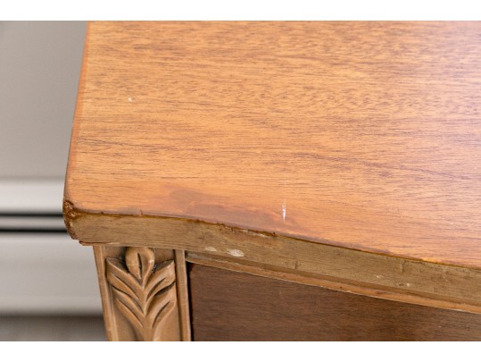 Vintage Two Wood Bow Front Chest