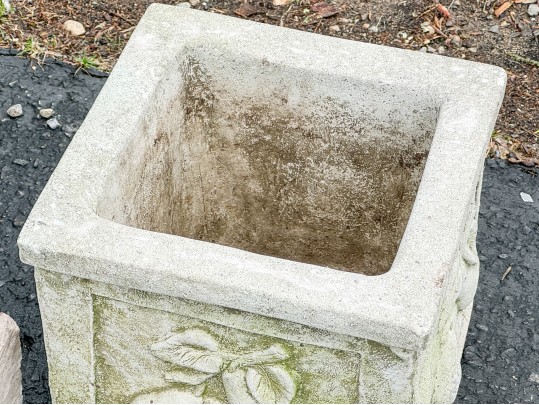 Collection Of Three Square Form Concrete Planters