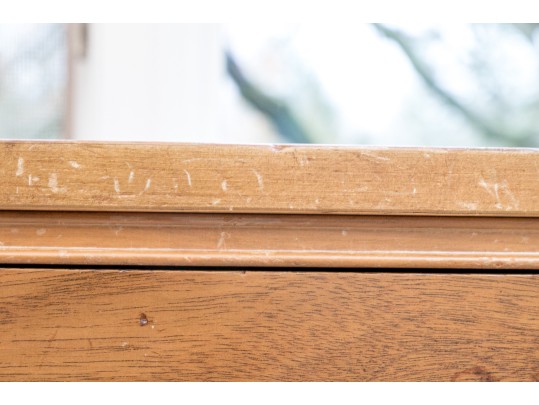 Vintage Two Wood Bow Front Chest