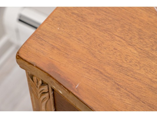 Vintage Two Wood Bow Front Chest