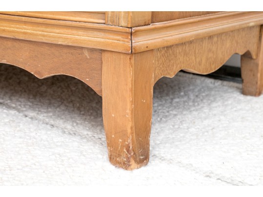 Vintage Two Wood Bow Front Chest