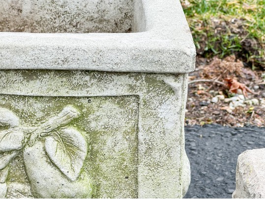 Collection Of Three Square Form Concrete Planters