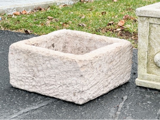Collection Of Three Square Form Concrete Planters
