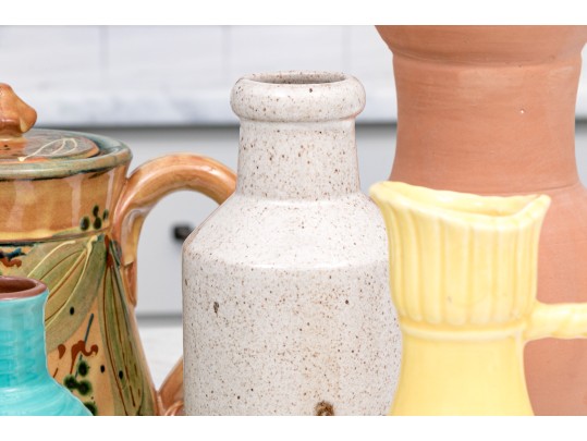 Large Funky Collection Of Eight Decorative Ceramics