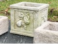 Collection Of Three Square Form Concrete Planters