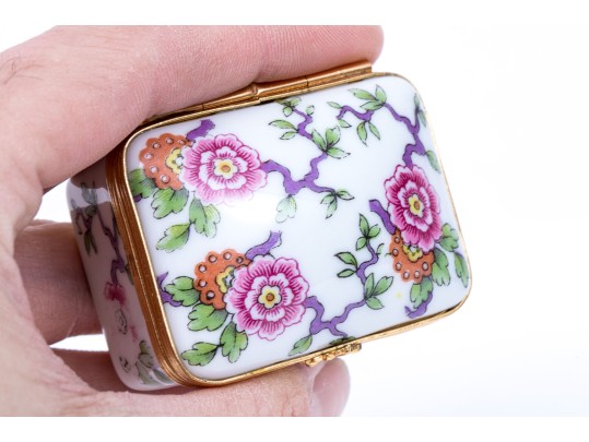 Vintage Limoges Floral Painted Box