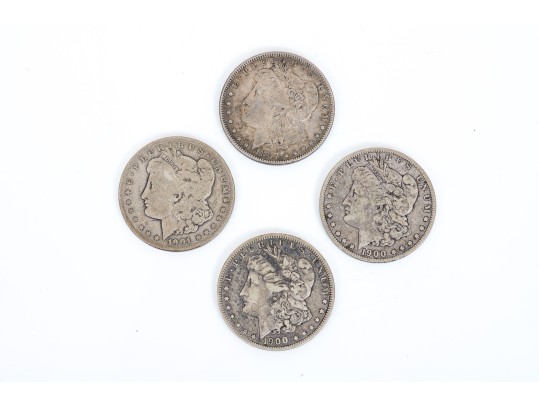 Four Morgan Silver Dollars