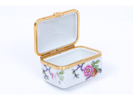 Vintage Limoges Floral Painted Box