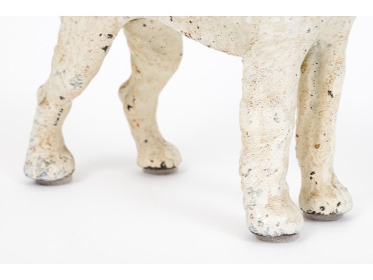 Hubley Charming Vintage 1930's Hand Painted Iron Standing Terrier Doorstop