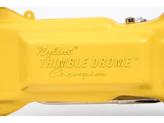 Fabulous Mint Nylint Thimble Drome, Champion, Yellow, Boxed