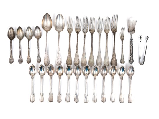 Sterling Silver Flat Wear, 38 Ozt