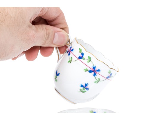 Herend 'Blue Garlend' Cup And Saucer