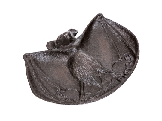 Demorast Bicycles Fabulous Vintage Advertising Cast Iron Bat Motif Pin Tray