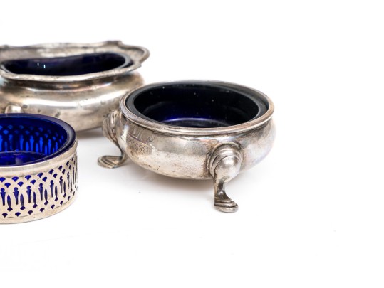 Lot Of Sterling And Glass Salts Dishes