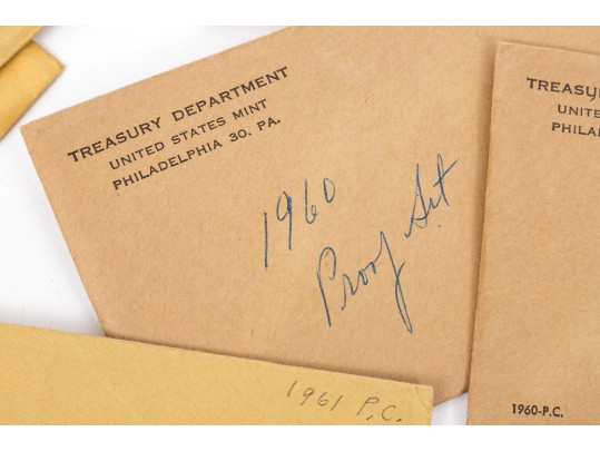 Collection Of Thirteen United States Proof Sets, 90% Silver, Ranging 1956 To 1964