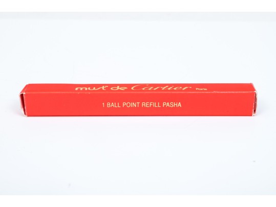 Cartier Iconic Ribbed Marbled Burgundy Composite And Gold Tone Ballpoint Pen